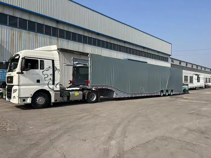 Hydraulic Enclosed Car Carrier Trailer With Jump Up Car Transport Semi Truck Trailer Hydraulic Enclosed Car Carrier Trailer With Jump Up Car Transport Semi Truck Trailer